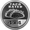 Taco Badge Rated Car Emblem, 4 x 4 Metal Automotive