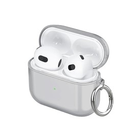 Aircawin Clear Case for Airpods 4 Case Clear 2024,Shockproof Clear Case for Airpods 4rd Generation Case Cover,Full Protective Soft Transparent TPU Case for Airpods 4 Gen Case with Keychain-Black