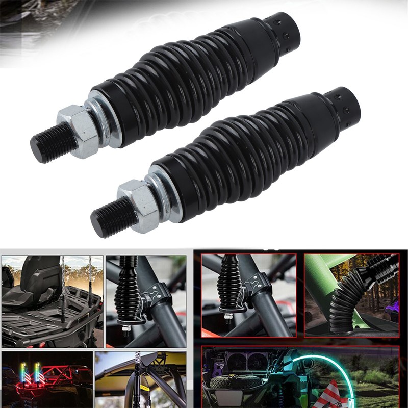 2Pcs RGB LED Whip Light Spring Base Protective Mounting Mount