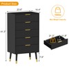 MilleLoom 5 Drawer Dresser for Bedroom, Modern Closet Dressers Chest