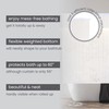 Jakooz Rollup Shower Curtain for Bathroom. Waterproof, 100% PEVA, Heavy