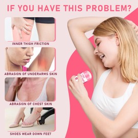 Anti-Wundreib-Stick, Anti Chafing Thigh Stick, Anti-Scheuer Balsam, Oberschenkel Reiben Schutz, Anti Scheuer Balsam für Ferse, Unterarm, Einfache Anwendung, Bleib Erfrischend