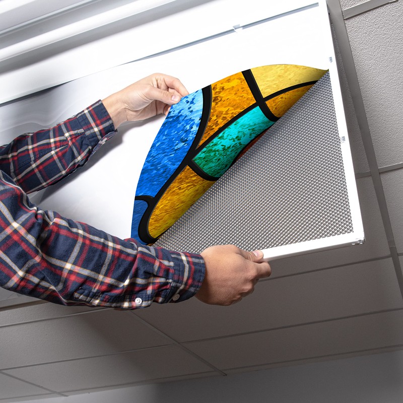 Fluorescent Light Cover for Classroom Ceiling Lights - Premium Backlit