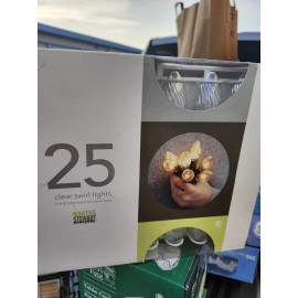 Martha Stewart Everyday 25 Clear Swirl Christmas Holiday Lights Vtg Y2k Kmart