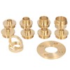 Ladieshow Router Guide Bush Set 11pcs/Set Router Bushing Set, Brass