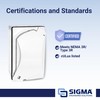 SIGMA ENGINEERED SOLUTIONS 16446WH Universal Metal Weatherproof Outdoor Electrical Outlet