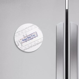 Unbranded Happy New Year Grunge Festival | 4'' X 4'' Round Decorative Magnet