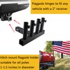 VANROUG Upgrade Hitch Mount 4 Truck Flag Pole Holder,Fishing Rod