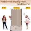 Privacy Curtain for Rolling Dance Bag, 59*31.5 Inch Partition Curtain