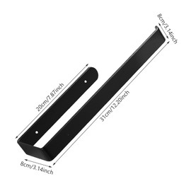 GWAWG Küchenrollenhalter unter dem Schrank, selbstklebend und bohrend, Wandmontage, Papierhandtuchhalter für Küche, Bad, modernes platzsparendes Design, rostfreies Aluminium, Schwarz