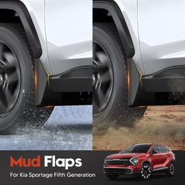 FIILINES Mud Flaps for Kia Sportage 2023-2025 Accessories All Weather Splash Guards Front & Rear Mudguards Cover Set Black 4PCS