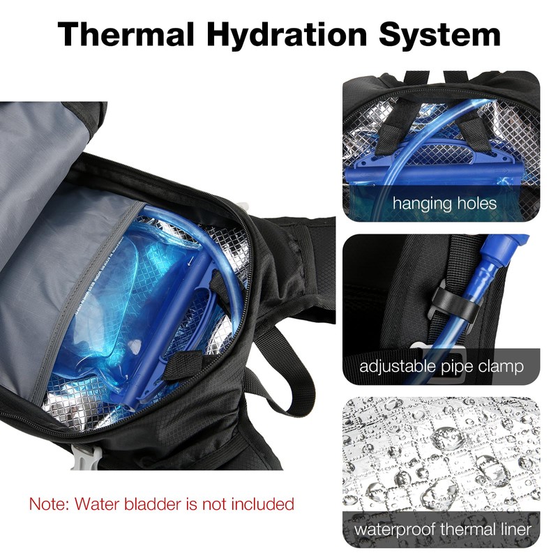 Outplea Breathable Cycling Backpack Waterproof, Mountain Bike Backpack with Helmet