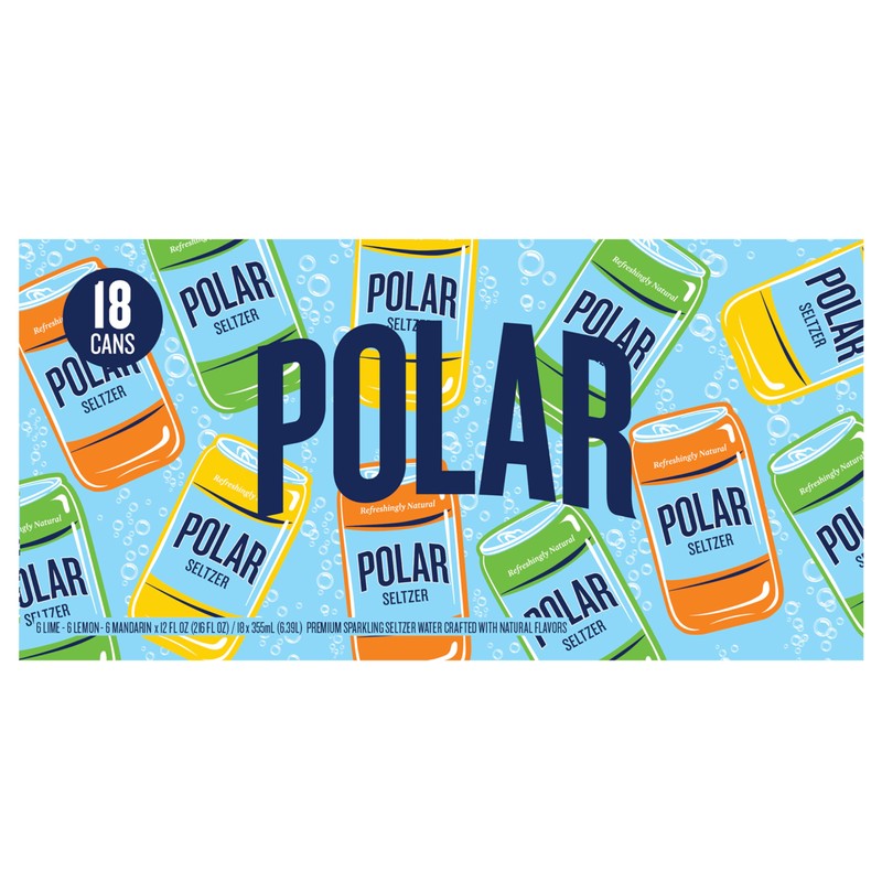 Polar Seltzer Water Citrus Variety Pack, 12 fl oz cans,