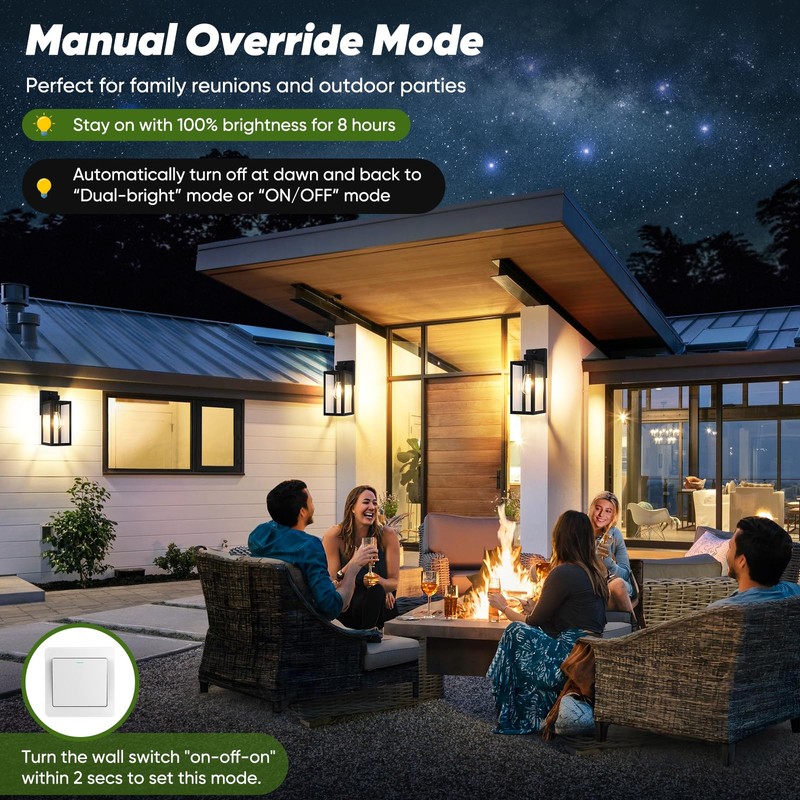 BesLowe Upgraded Motion Sensor Outdoor Wall Light, 13” Dusk to