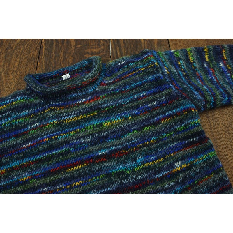 LOUDelephant Chunky Wool Knit Jumper Space Dye - SD Dark