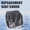 Priprilod Black Leather Driver Side Bottom Replacement Seat Cover Compatible