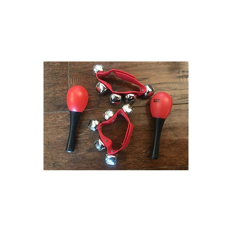 Hook-and-loop tape with tiny iron tinker bells and Egg Shaker