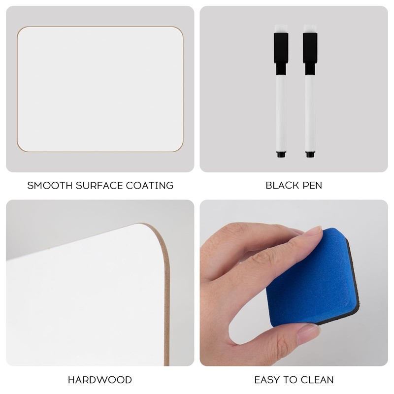 bssmmai 4 Pack Mini Dry Erase White Board, Dry Erase