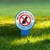 No Dogs Allowed in Pool Area with Stake Sign, 7x13