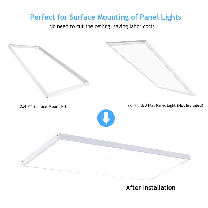 VocgoUU 10 Pack 2x4 Surface Mount Kit Aluminum Frame for