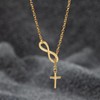StyleJella Gold Cross Necklaces for Women - Infinity Dainty Non