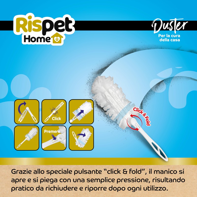 Rispet Duster Piumini 3D Cattura Polvere e Peli di Animali,