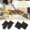 WAWOWA Shark Oven Mitts and Potholders BBQ GlovesSets of 4,