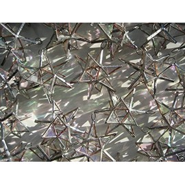 Lot of 25 Moravian Stars Iridescent Stained Glass Christmas Ornament Sun Catcher Clear