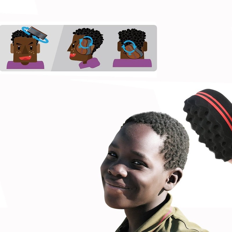 DMZK Big Holes Barber Hair Brush Sponge Twist Afro Curl