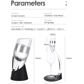 Kealive D&Slifei Deluxe Wine Aerator Pourer with Tower Stand