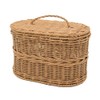Daikai Giorgia Basket with Faux PE Lid Oval S Brown