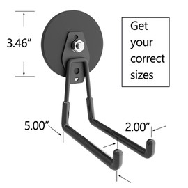 FamouSheen Large Magnetic Hooks Heavy Duty, Magnetic Utility Hooks for Garden Tools, Horse trailor, Straps, Steel Pegboard,Workshop,Anti-Scratch EV Charger Holder,Magnetic Cable and Tool Holder(4pack)