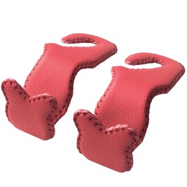 Car Hooks for Purses and Bags Cute Leather (2 pcs, Red) Cat Shape Car Essentials for Women Interior Cute Car Accessories Cute Aesthetic Bag Hooks for Car Seat Hooks for Headrest
