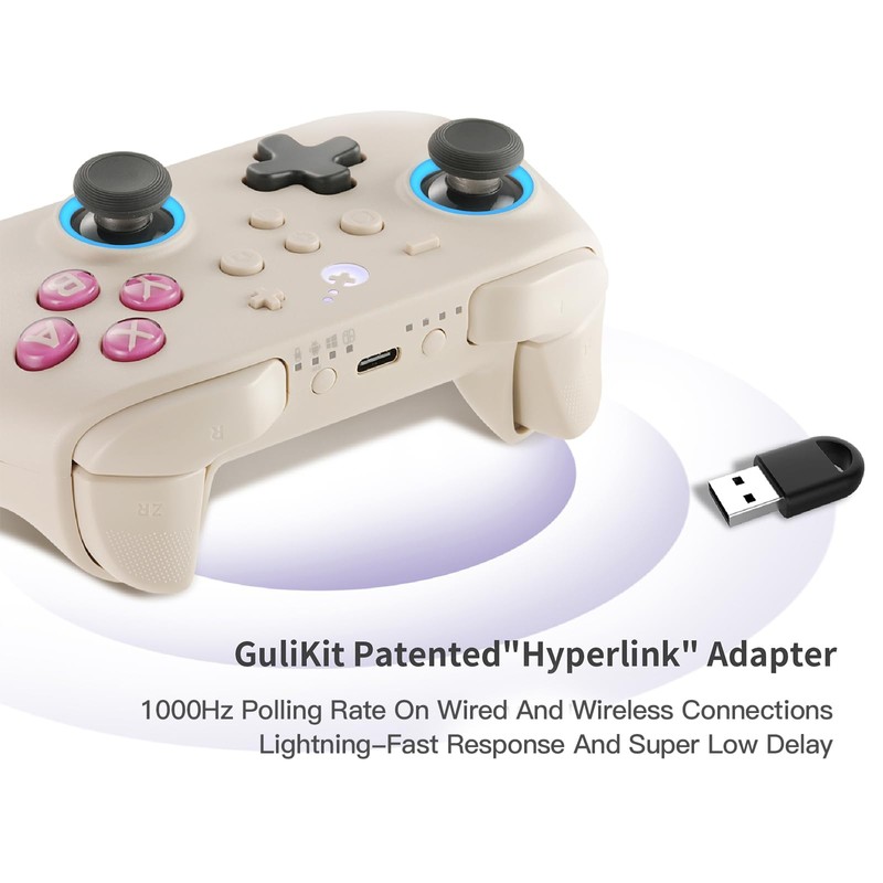 GULIkit KK3 Pro Wireless Controller für Switch/Switch OLED, Bluetooth Controller