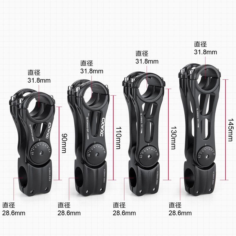 CXWXC Stem 140 Degree Angle Adjustment Clamp Diameter/ 31.8mm Handle