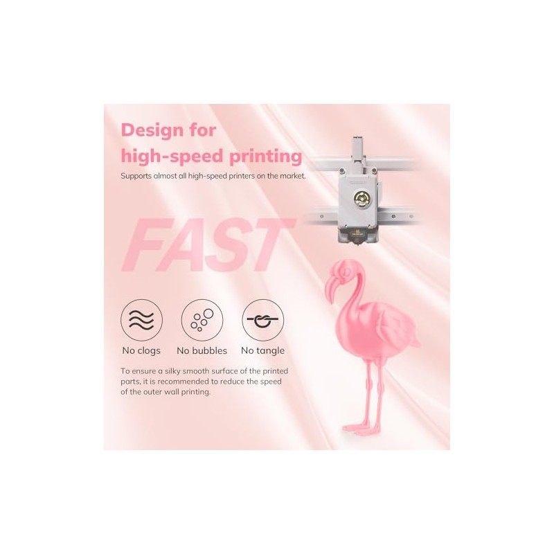 AMOLEN PLA Filament 1.75mm Silk Shiny Sakura Pink, 3D Printer