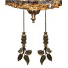 Leaves Ceiling Fan Pull, 3"h with 12" Antiqued Brass Chain