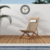 Horizent Outdoor Clocks Waterproof with Thermometer Combo Rustic Coastal Beach