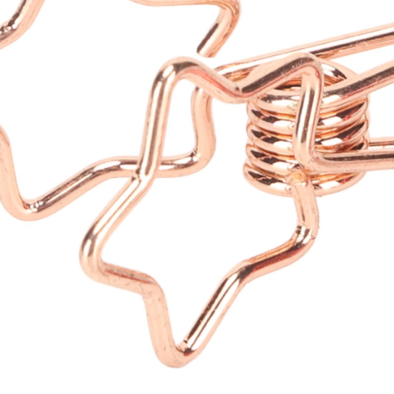100 Pcs Binder Clips Hollow Cute Star Shape Sturdy Metal