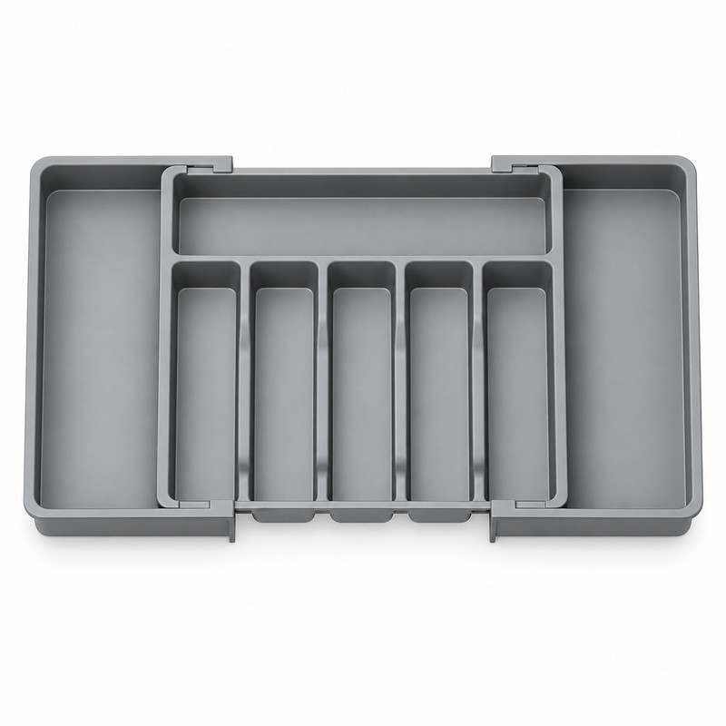 Adjustable Cutlery Drawer Organizer for Kitchen Storage – Expandable 8-Compartment