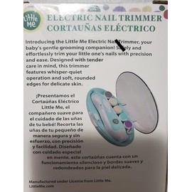 Little Me Baby Nail Trimmer Electric – Nail Trimmer Set - Safe and Quick Baby Nail Trimming & Filing with 6 Interchangeable Heads, 2-Speed Motor, Whisper-Quiet Operation, and Storage Case