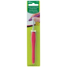 Clover 1043/E Magenta Amour Crochet Hook, Size E, 3.5mm by Clover Needlecraft