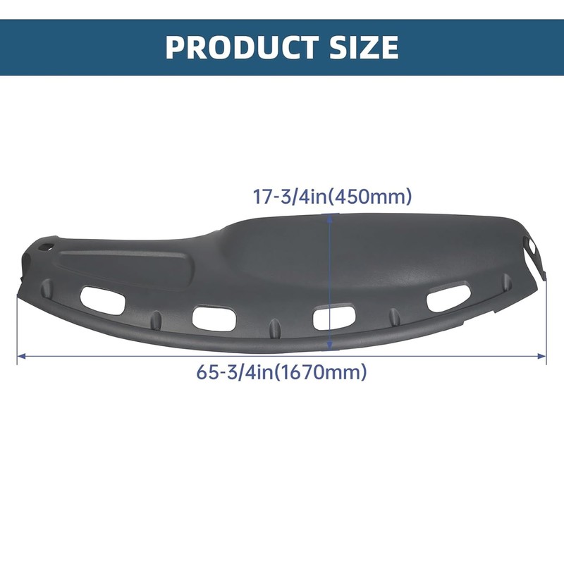 ECOTRIC Dash Cover Overlay Compatible with 1998-2001 Dodge Ram 1500,