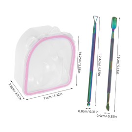 Mikinona Nail Soaking Bowl Set Manicure Set with Soak off Bowl for Nail Art 2 Layer Design for Soften Cuticle