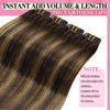 YoungSee #4/27/4 Real-Hair Extensions Clip-In Ombre Dark Brown Ombre Caramel