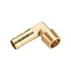 sourcing map Brass Barb Hose Fitting, 90 Degree Elbow 12mm
