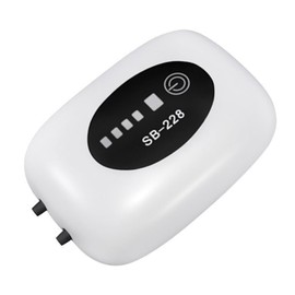 Small Oxygen Pump USB Rechargeable Lithium Battery Quiet Aquarium Oxygen Pump with Air Hose Air Stone Power Cord SB 228 Dual Holes