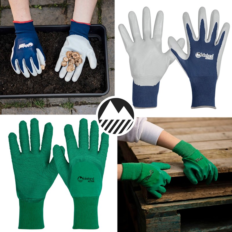 Lakeland Active 2 Pairs Multipurpose Gardening Work Gloves - Field