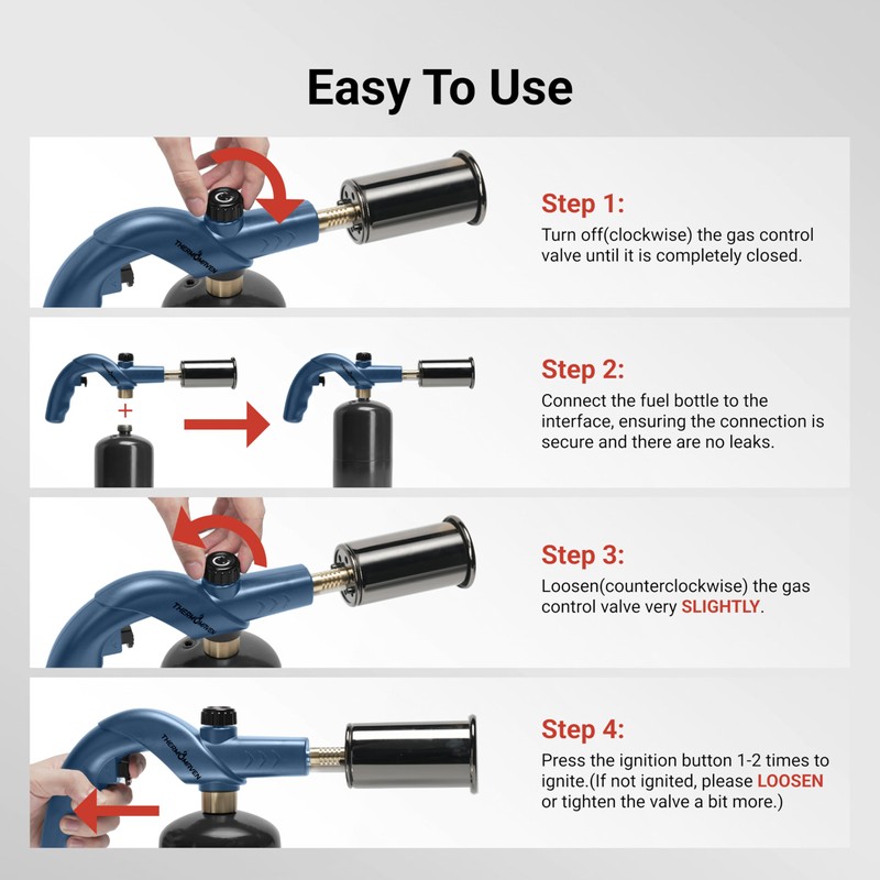 ThermoMaven Powerful Propane Torch, Kitchen Cooking Torch, Culinary Torch Lighter,