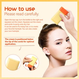 Hair Wax Stick for Baby Styling - Children's Wax Stick - 2-in-1 design with built-in Comb, smooth, Suitable for children's hair wax, moisturizing, Non-Greasy, Easy to Use, Compact and portable.